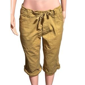 Pulp women mid-rise adjustable urban crop pant M